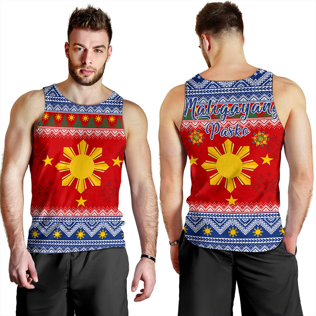 Philippines Filipinos Tank Top Maligayang Pasko Christmas Parol Style