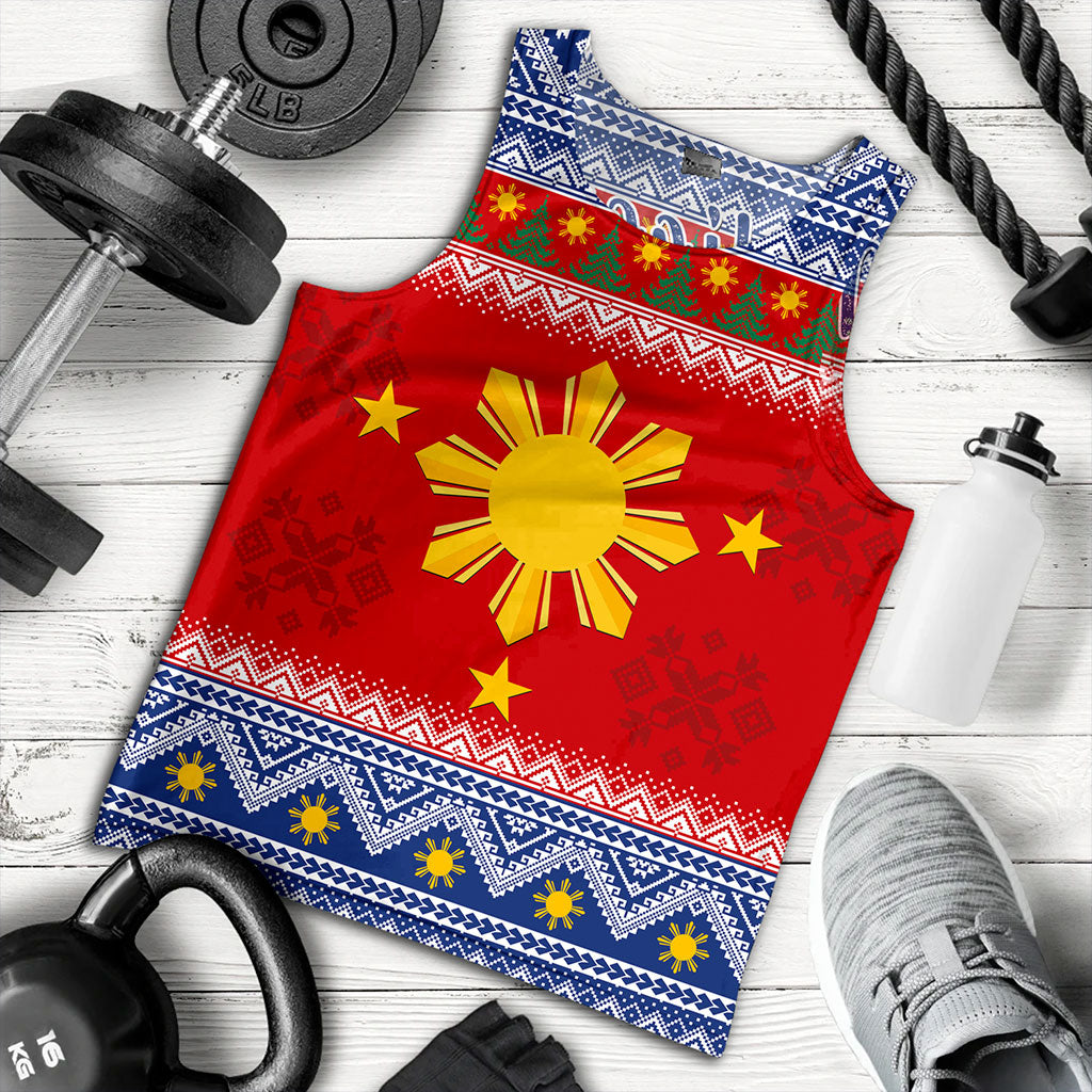 Philippines Filipinos Tank Top Maligayang Pasko Christmas Parol Style