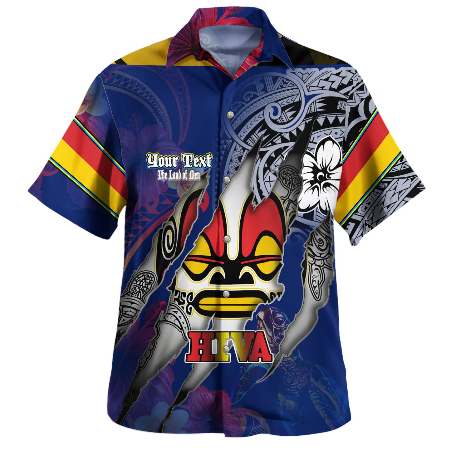 Tahiti Custom Personalised Hawaiian Shirt Polynesian Tropical Summer