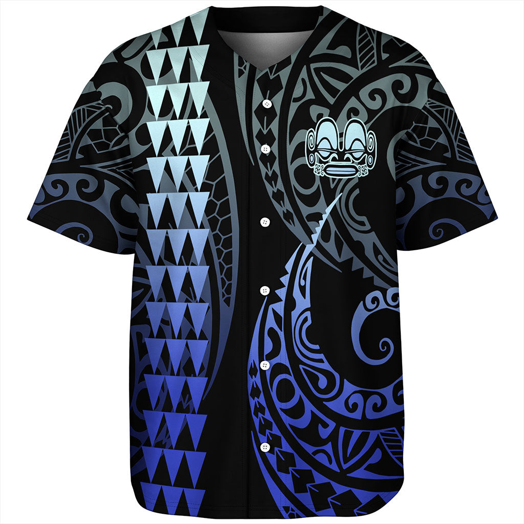 Marquesas Islands Baseball Shirt Kakau Style