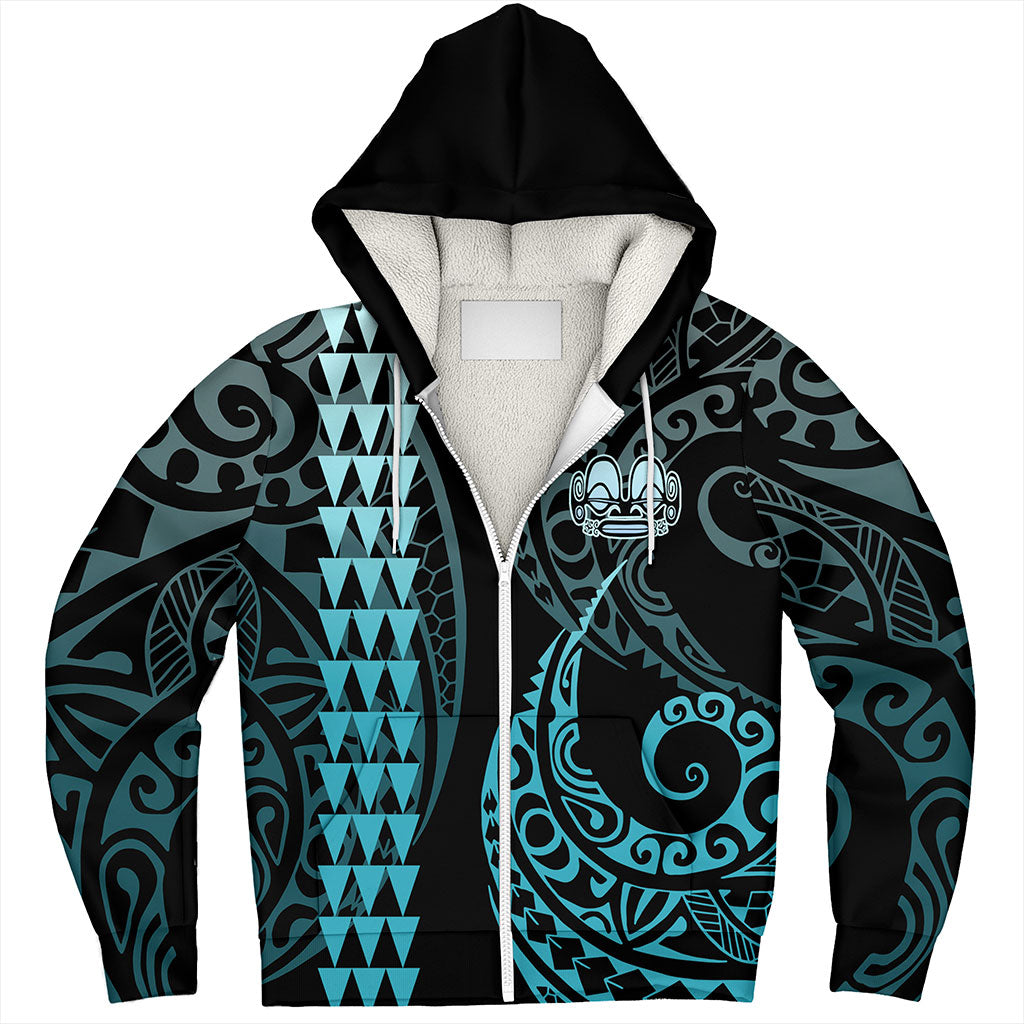 Marquesas Islands Sherpa Hoodie Kakau Style Ver.1