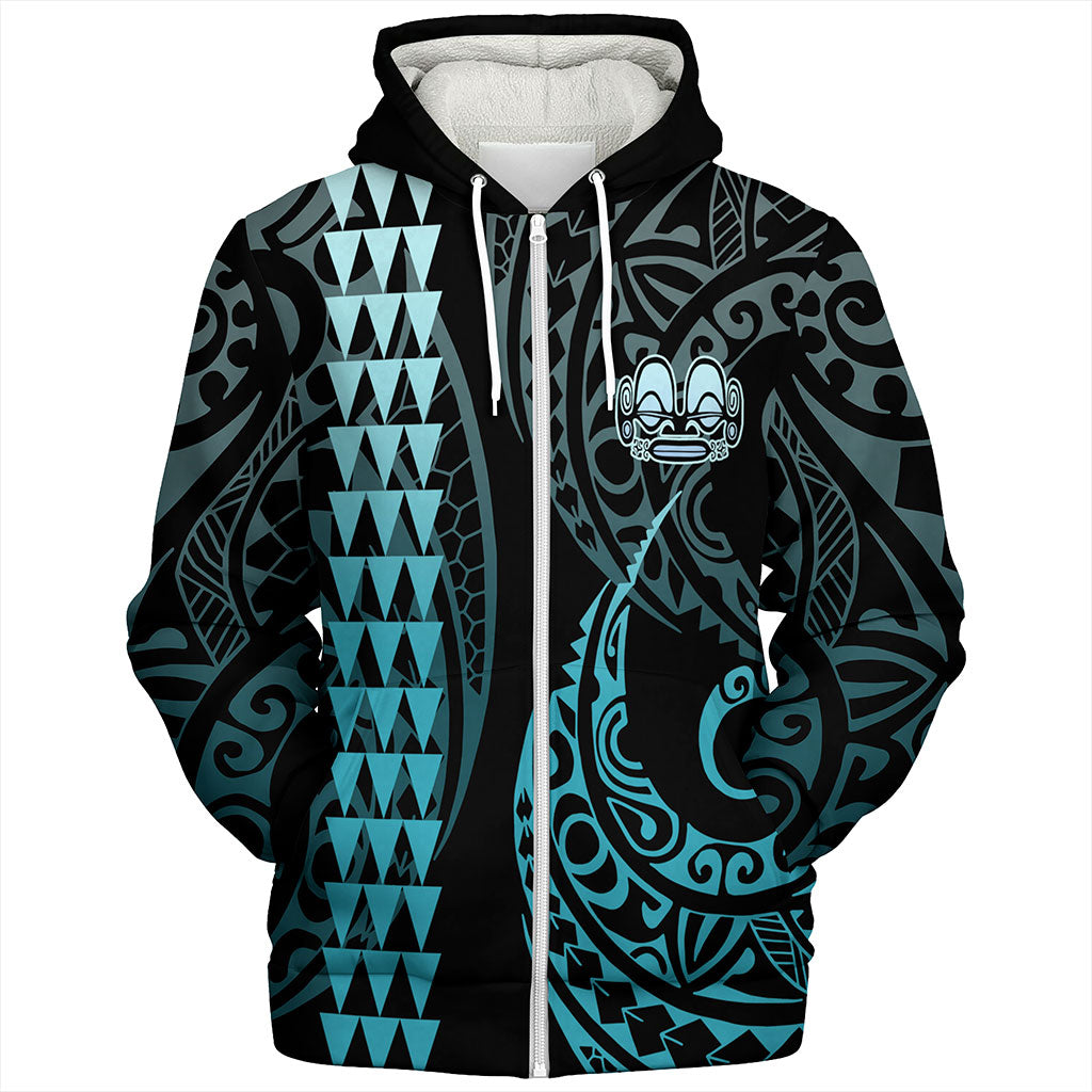 Marquesas Islands Sherpa Hoodie Kakau Style Ver.1