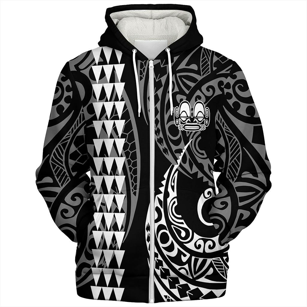 Marquesas Islands Sherpa Hoodie Kakau Style Ver.1