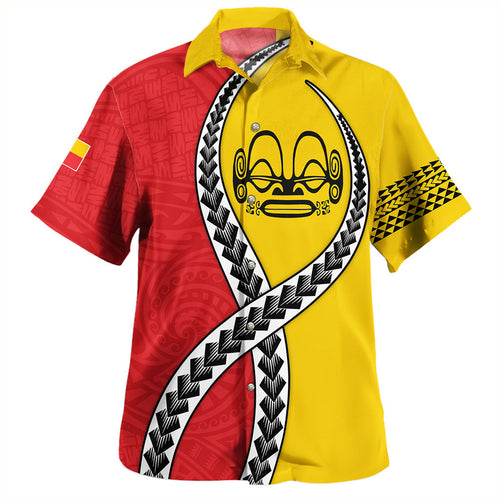 Tahiti Hawaiian Shirt Flag And Coat Of Arms