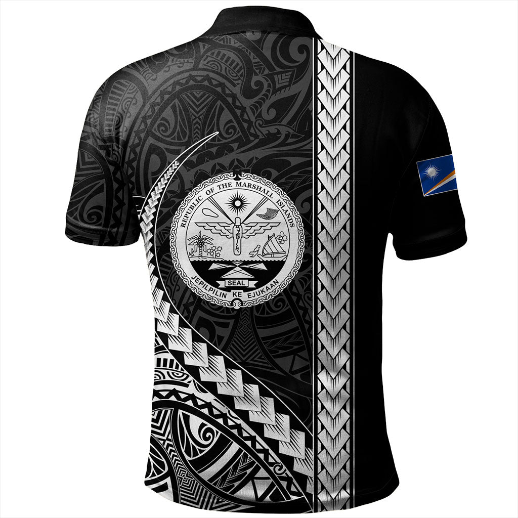 Marshall Islands Polo Shirt Tribal Micronesian Coat Of Arms