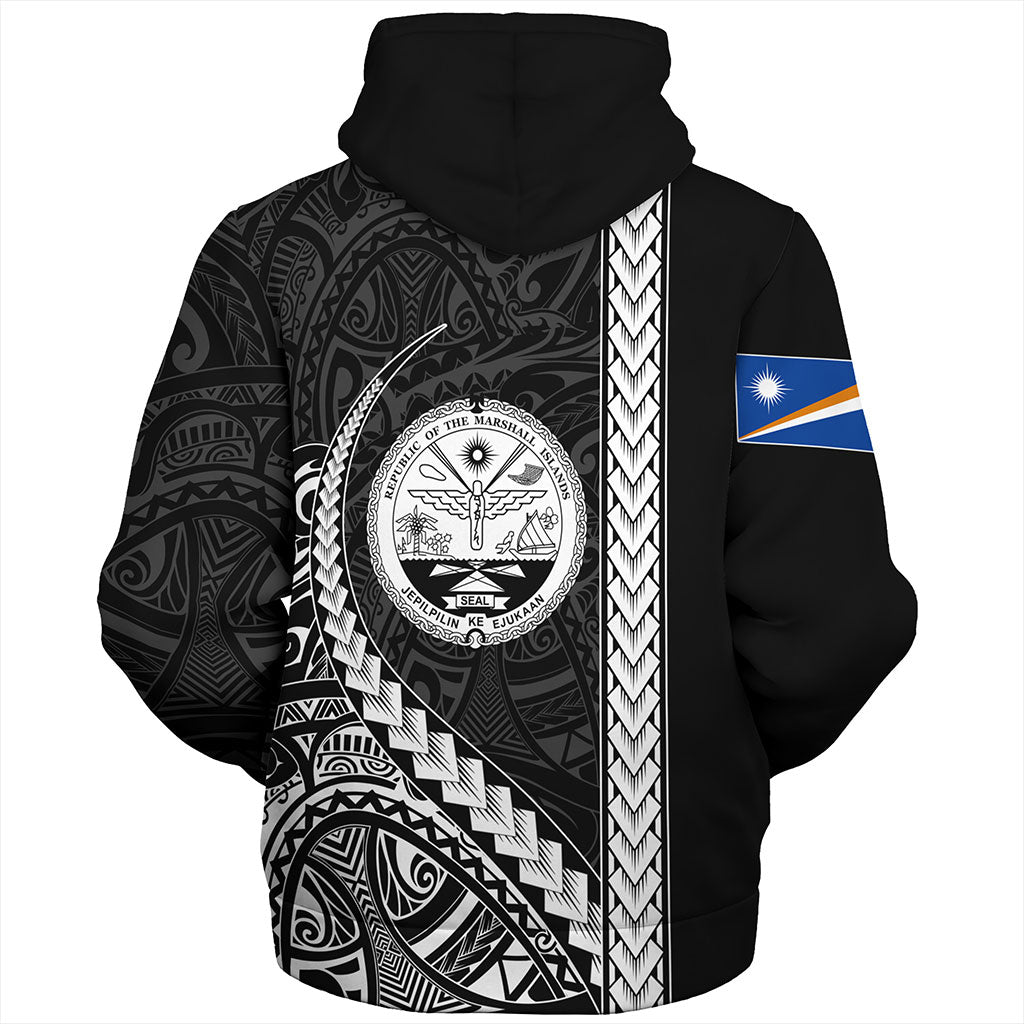 Marshall Islands Sherpa Hoodie Tribal Micronesian Coat Of Arms