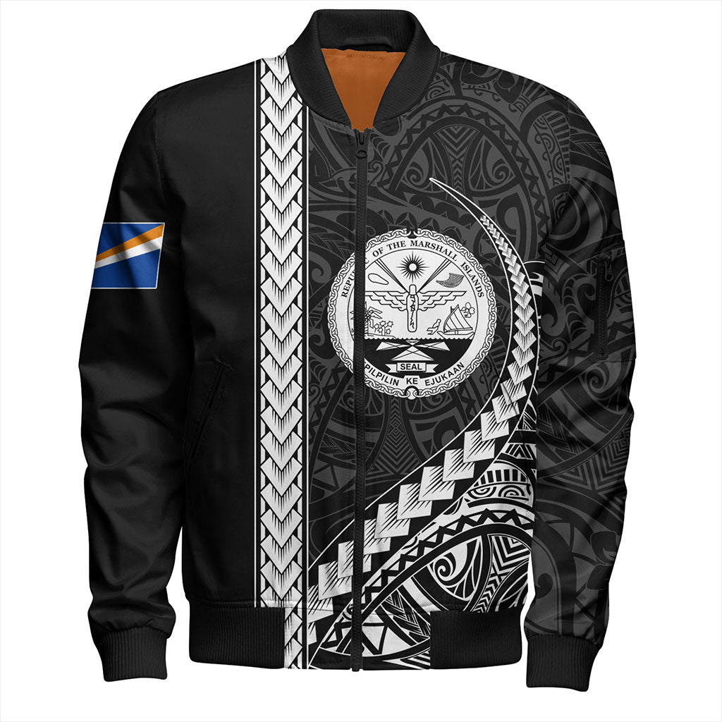 Marshall Islands Bomber Jacket Tribal Micronesian Coat Of Arms