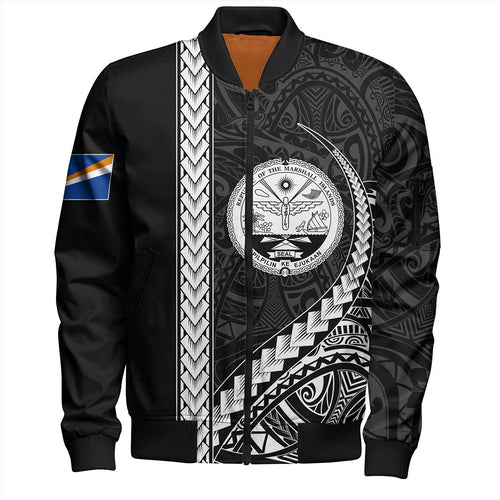 Marshall Islands Bomber Jacket Tribal Micronesian Coat Of Arms