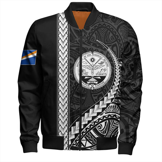 Marshall Islands Bomber Jacket Tribal Micronesian Coat Of Arms