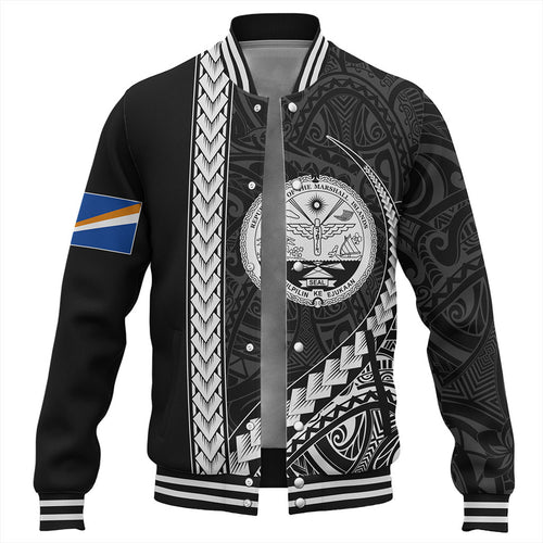 Marshall Islands Baseball Jacket Tribal Micronesian Coat Of Arms