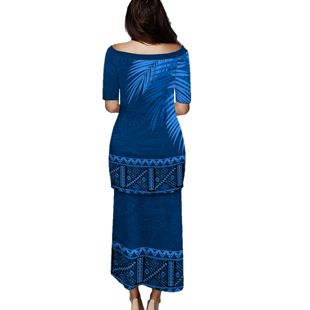 Samoa Combo Puletasi And Shirt Masi Dobby Fabric Leaves