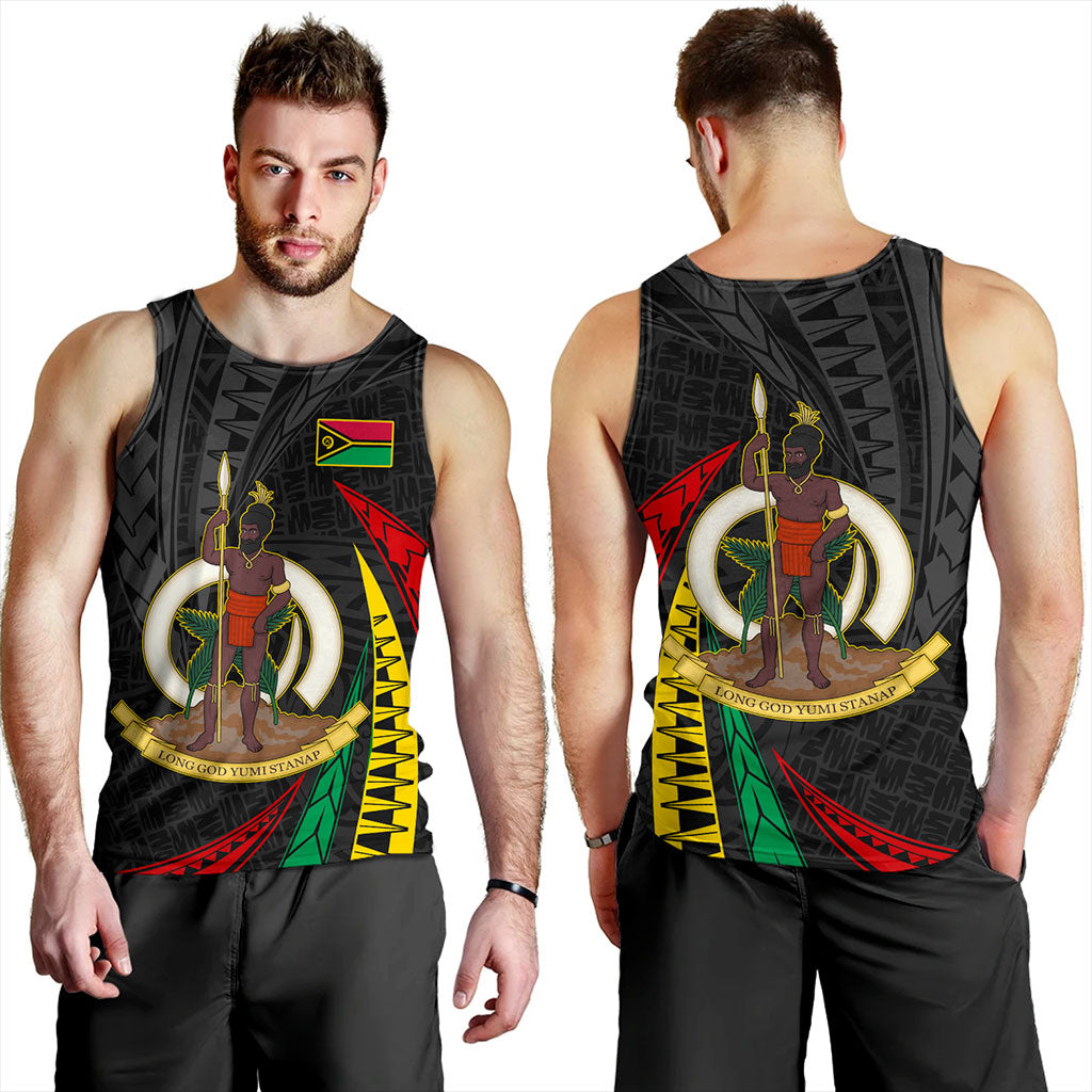 Vanuatu Tank Top Melanesian Tribal Wave