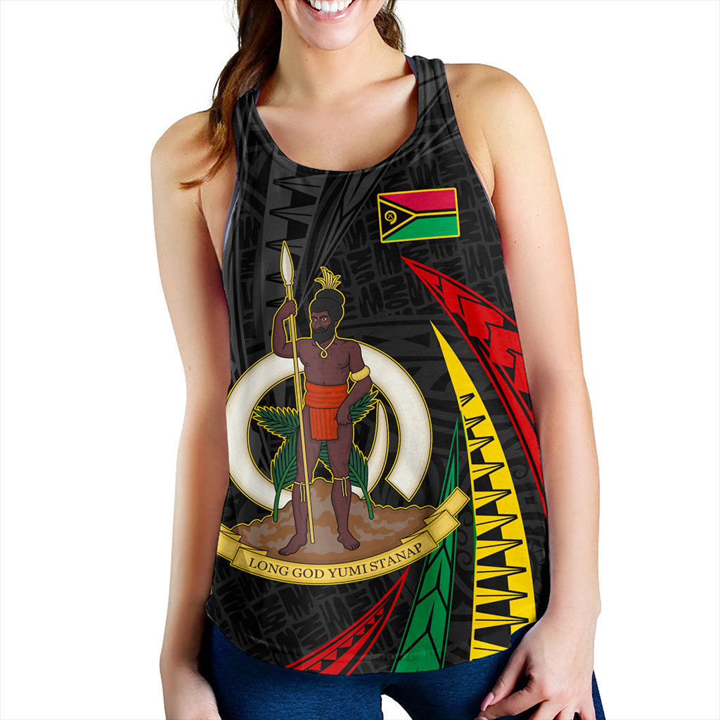 Vanuatu Women Tank Melanesian Tribal Wave