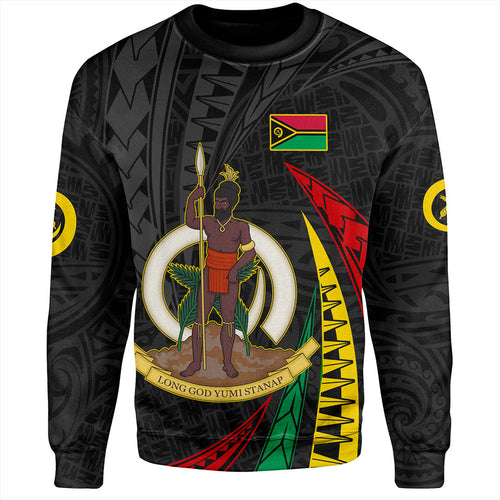 Vanuatu Sweatshirt Melanesian Tribal Wave