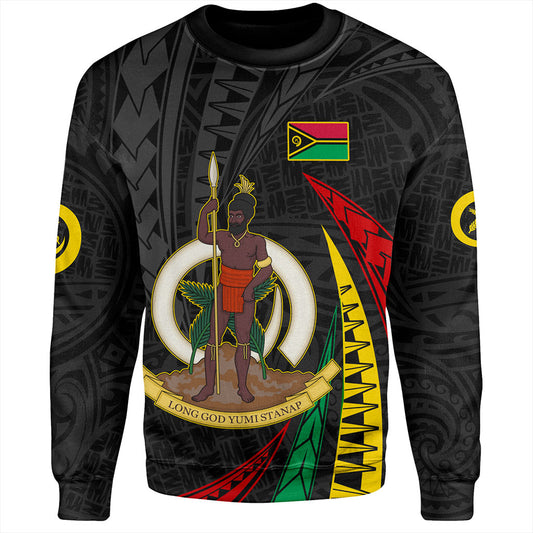 Vanuatu Sweatshirt Melanesian Tribal Wave