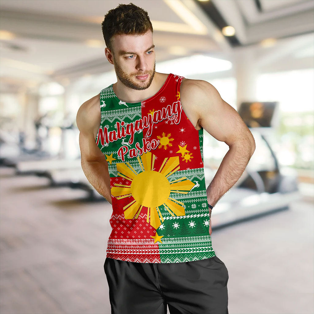 Philippines Filipinos Tank Top Merry Christmas Pattern Sun Style