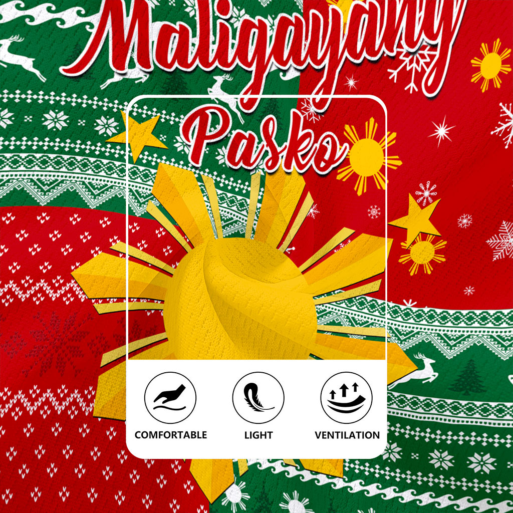 Philippines Filipinos Rugby Jersey Merry Christmas Pattern Sun Style