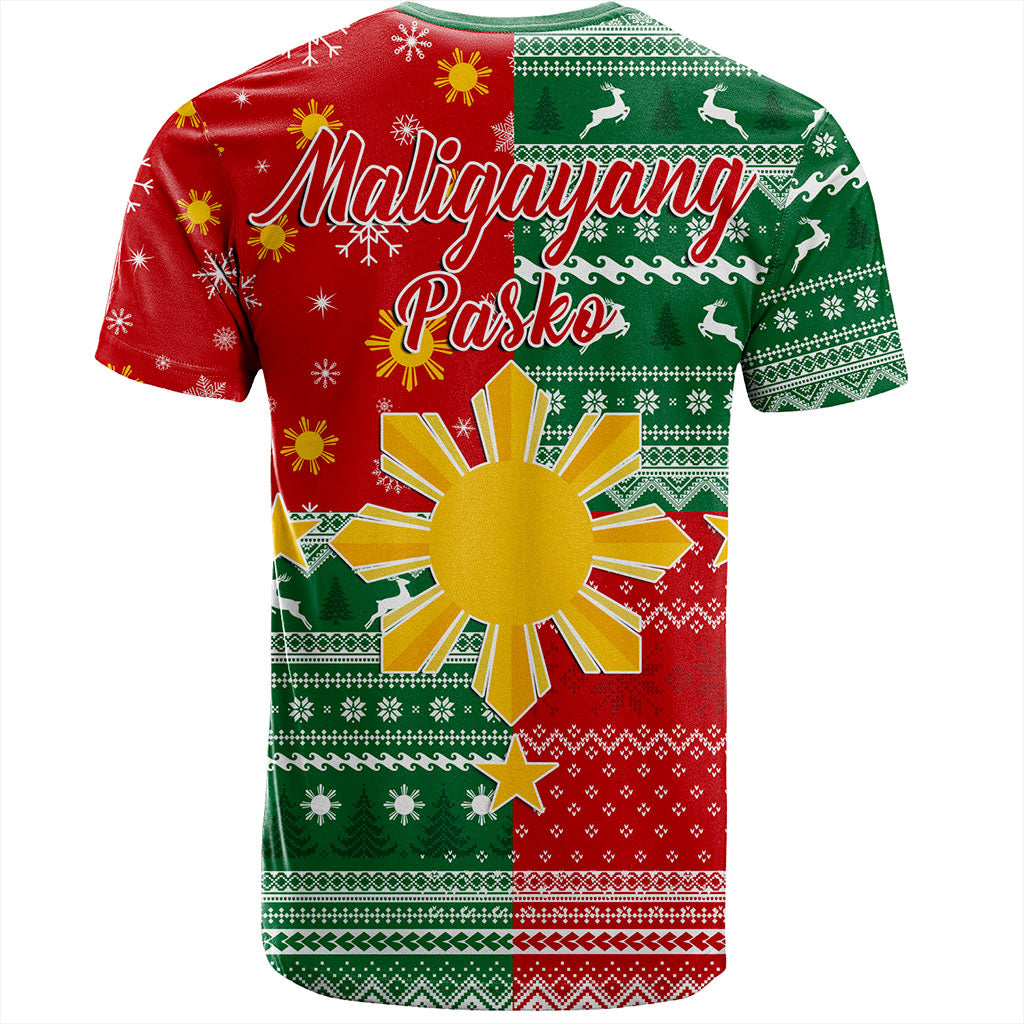 Philippines Filipinos T-Shirt Merry Christmas Pattern Sun Style