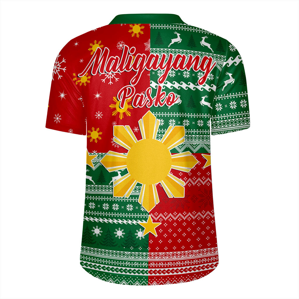 Philippines Filipinos Rugby Jersey Merry Christmas Pattern Sun Style