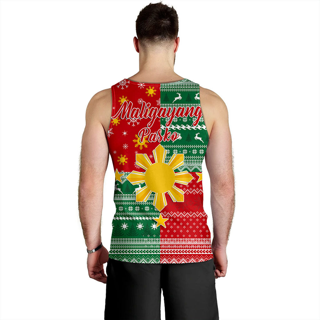 Philippines Filipinos Tank Top Merry Christmas Pattern Sun Style