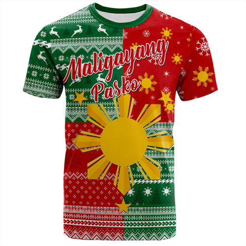 Philippines Filipinos T-Shirt Merry Christmas Pattern Sun Style