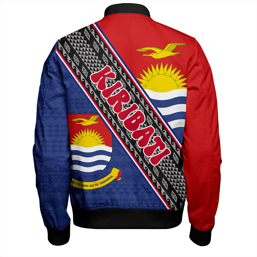 Kiribati Bomber Jacket Micronesia Flag And Coat Of Arms