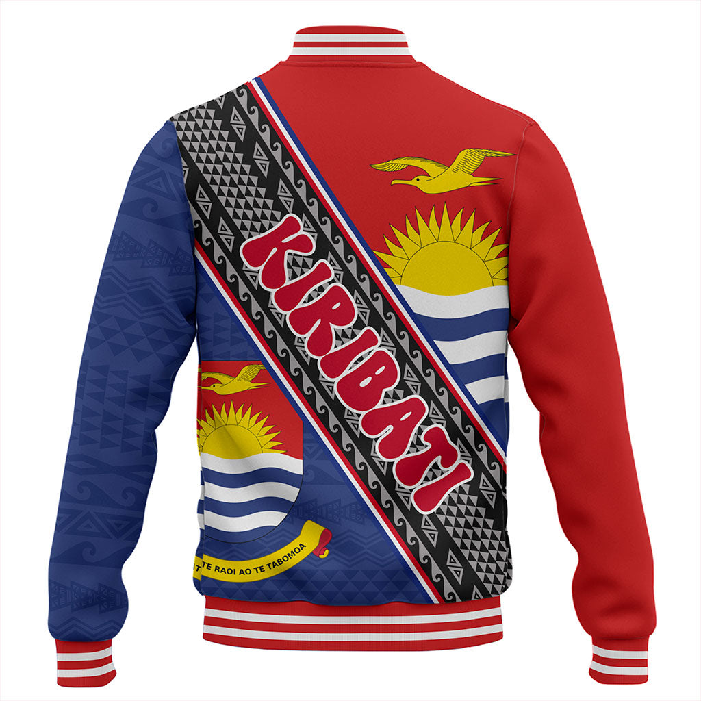 Kiribati Baseball Jacket Micronesia Flag And Coat Of Arms