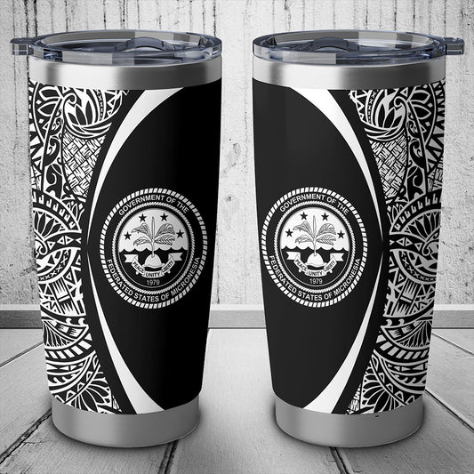 Federated States Of Micronesia Tumbler Lauhala Circle Style White