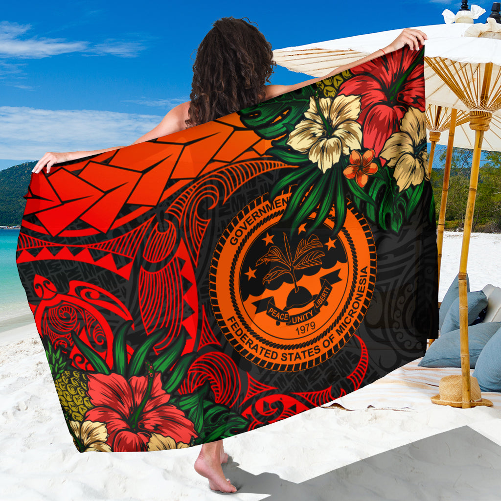 Federated States Of Micronesia Sarong Polynesian Turtle Tropical