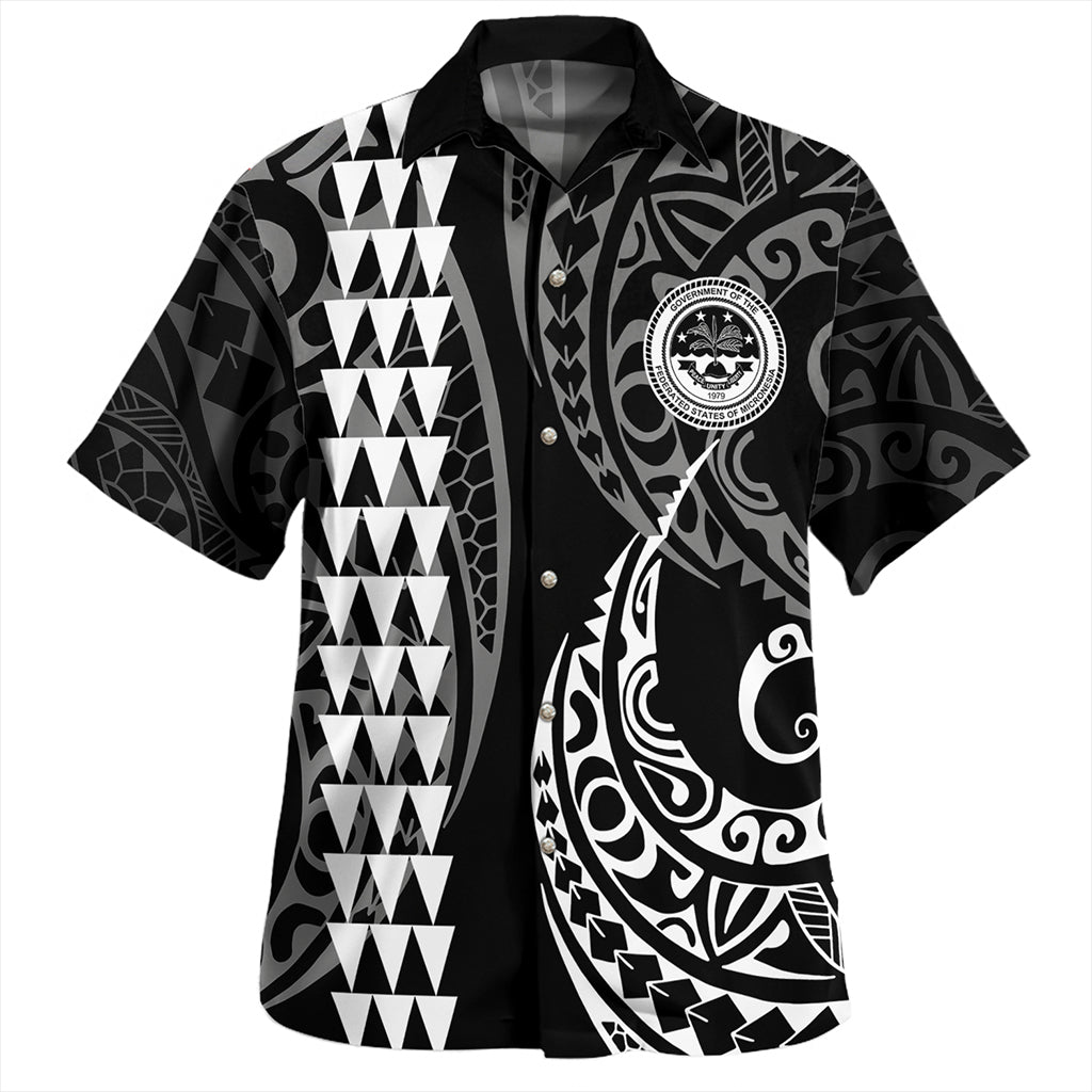 Federated States Of Micronesia Combo Dress And Shirt Coat Of Arms Kakau Style White