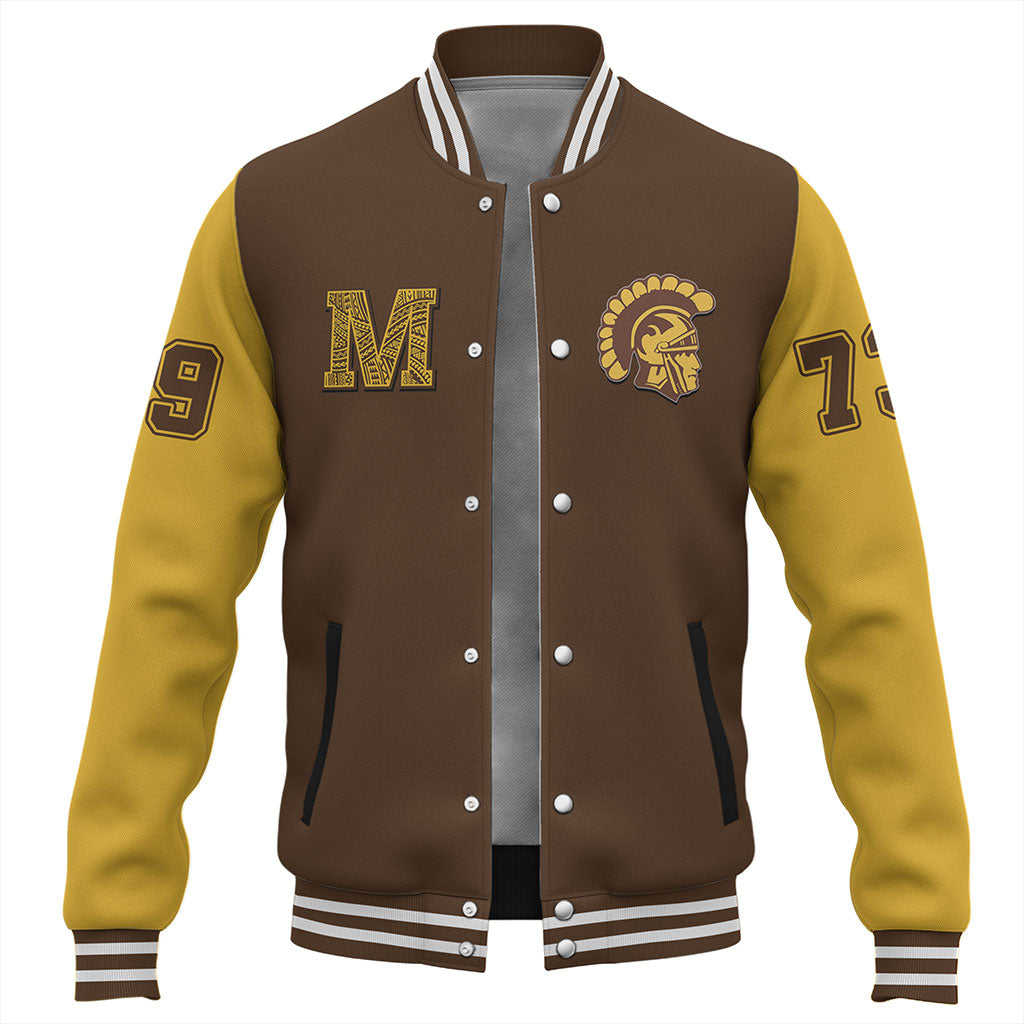 Hawaii Baseball Jacket Mililani High School Polynesian Letters Style