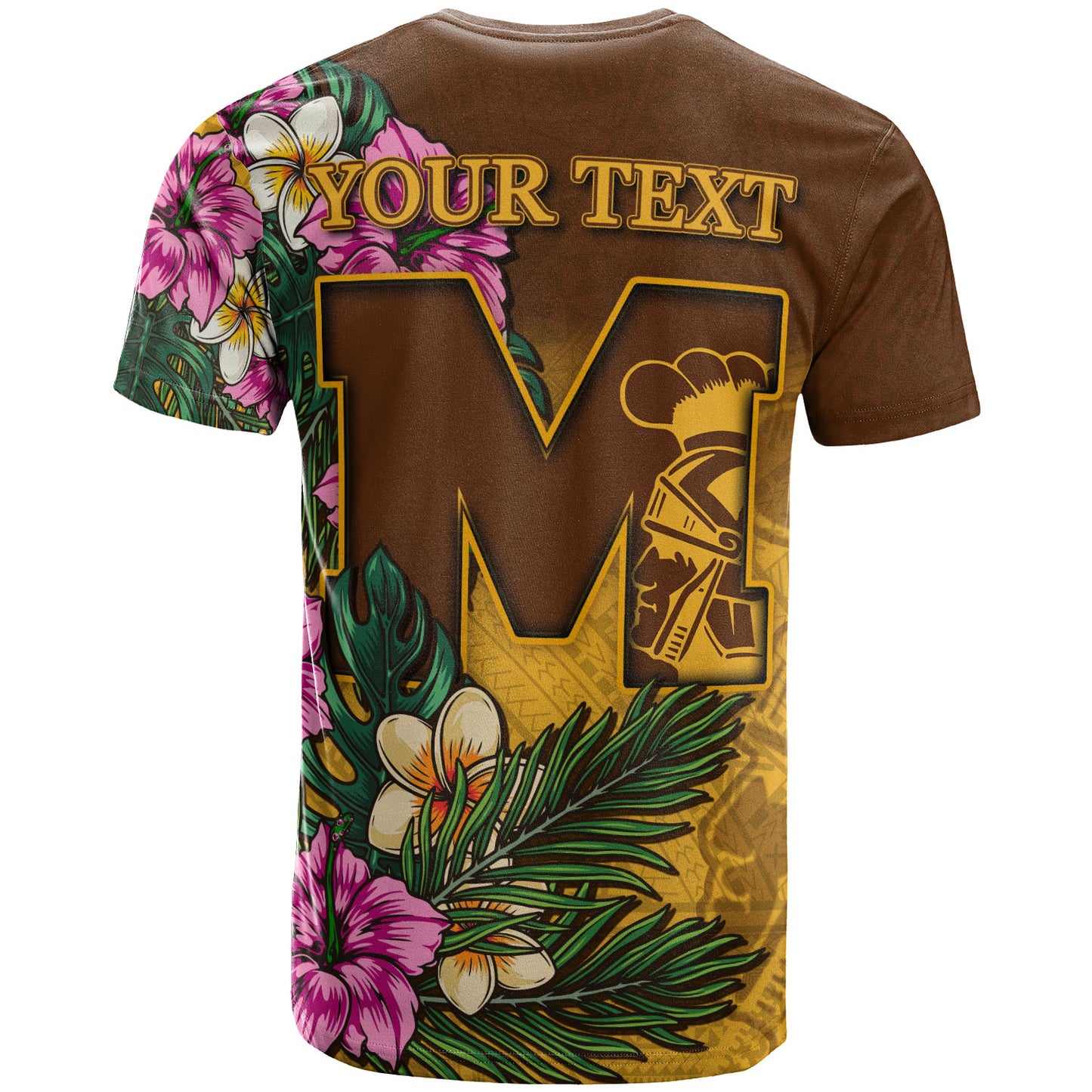 Hawaii Custom Personalised T-Shirt - Mililani Trojan High School Hawaiian Tropical Flowers T-shirt