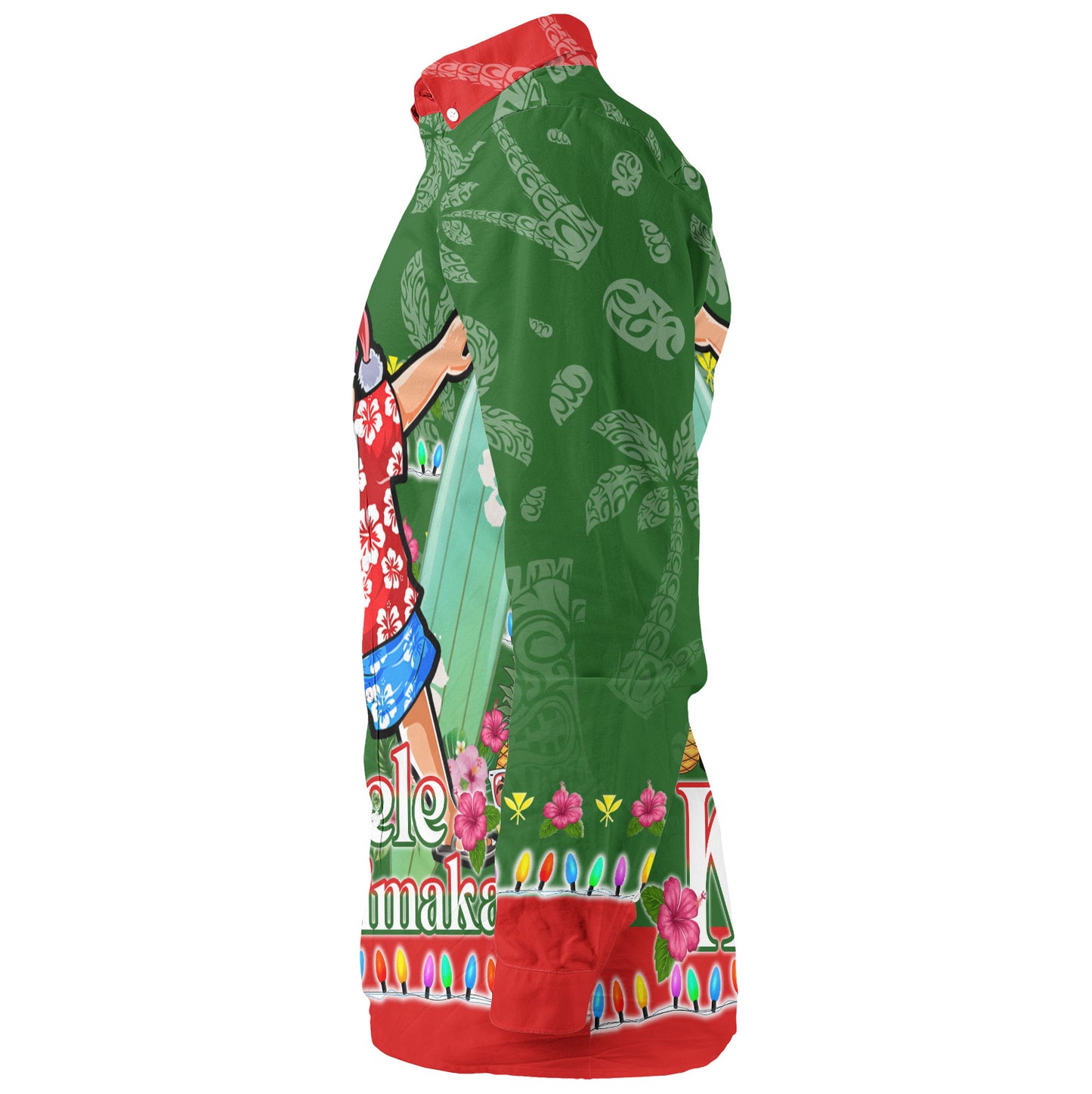 Hawaii Long Sleeve Shirt Mele Kalikimaka Dabbing Santa Christmas Style