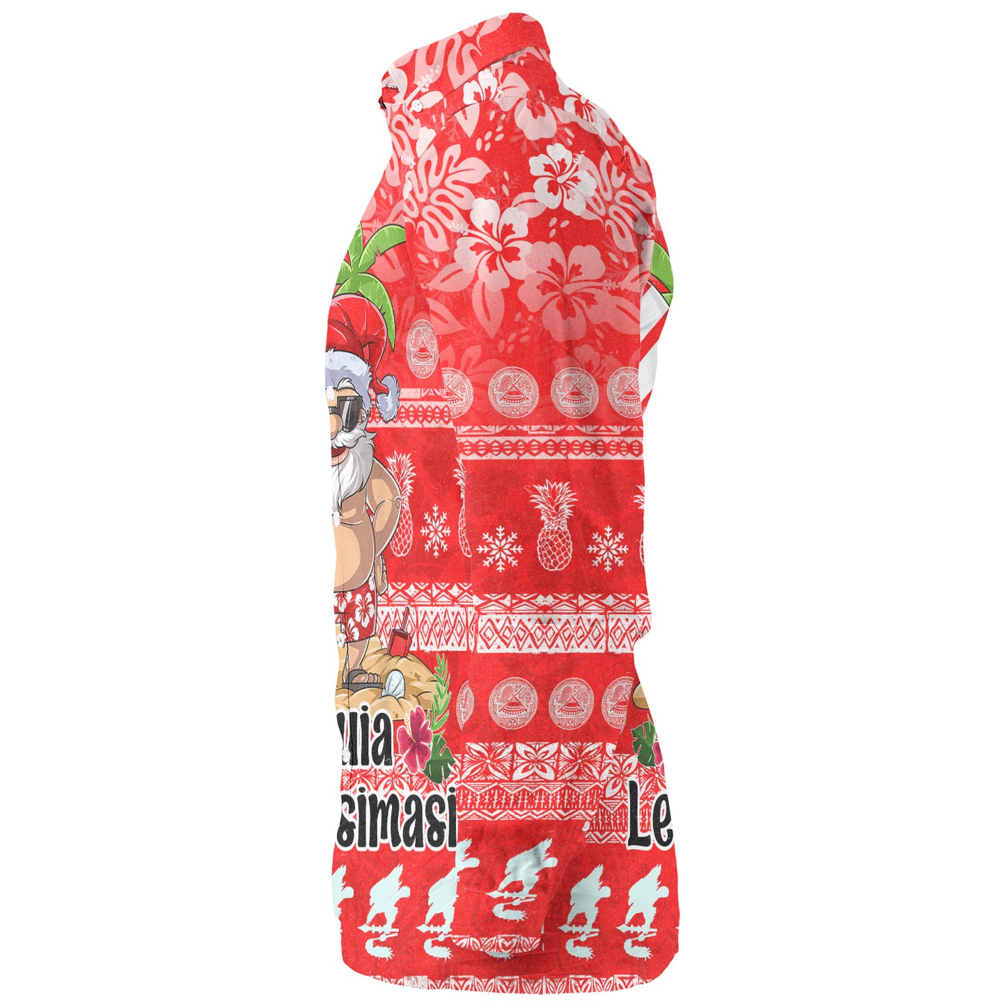 American Samoa Long Sleeve Shirt Manuia Le Kerisimasi Tropical Xmas Patterns