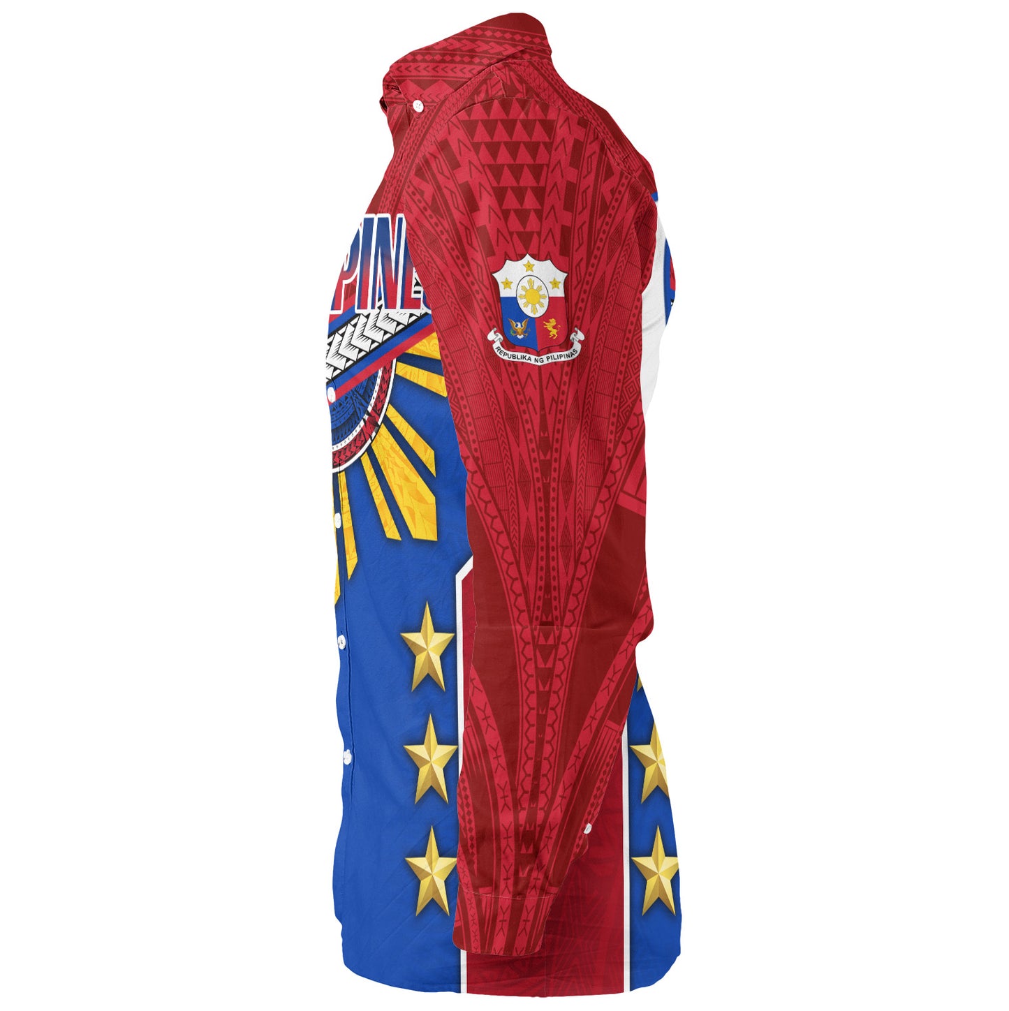 Philippines Filipinos Long Sleeve Shirt Half-Up Style Flag