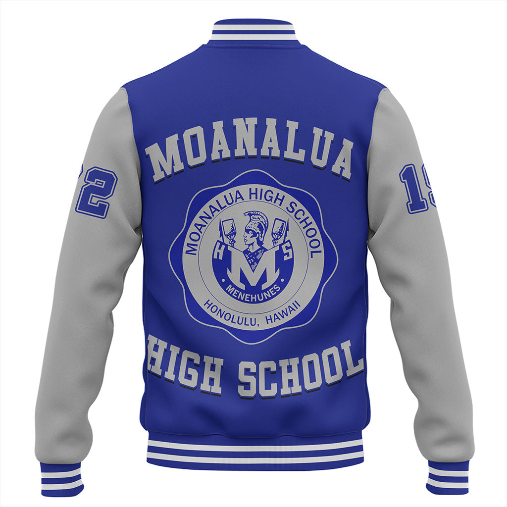 Hawaii Baseball Jacket Moanalua High School Polynesian Letters Style