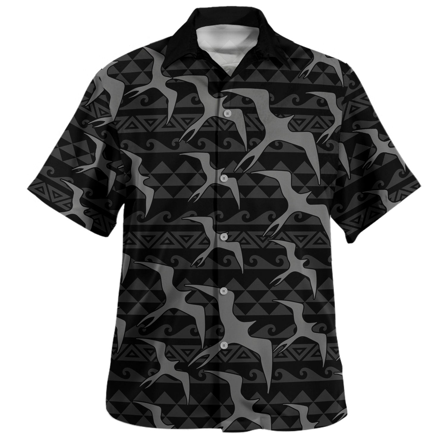 Hawaii Hawaiian Shirt Tribal Polynesia Iwa Bird Pattern