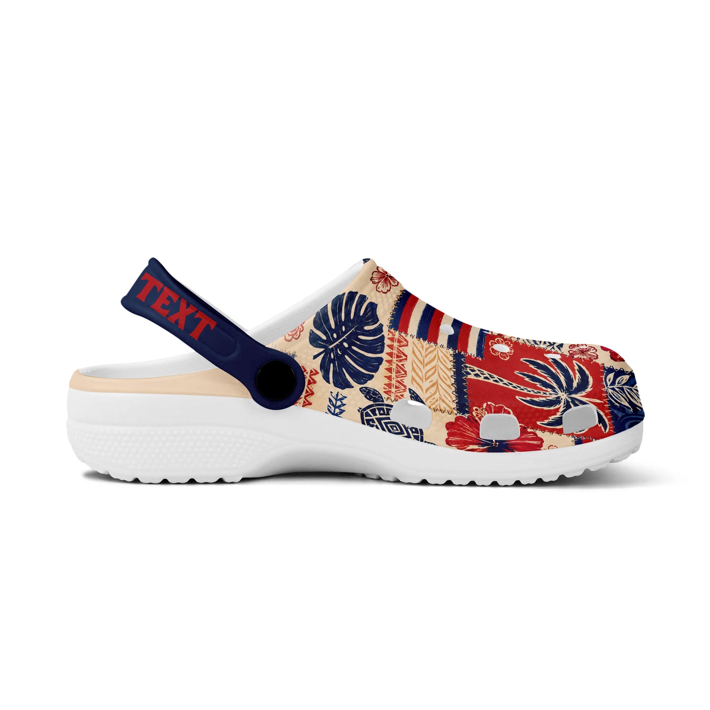 Hawaii Clogs Shoes Aloha Flag Tropical Floral Tribal Patchwork Style