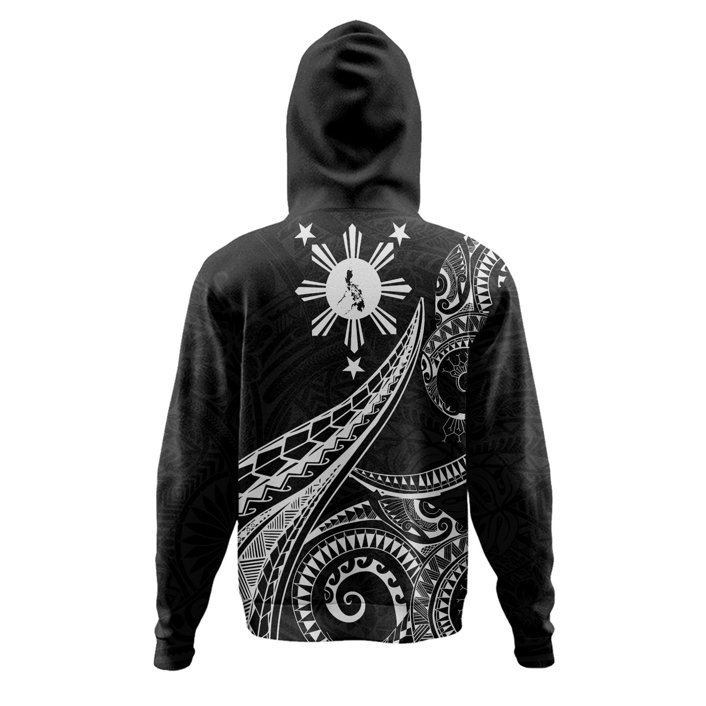 Philippines Filipinos Hoodie Tattoo Polynesian Inspired Design Back