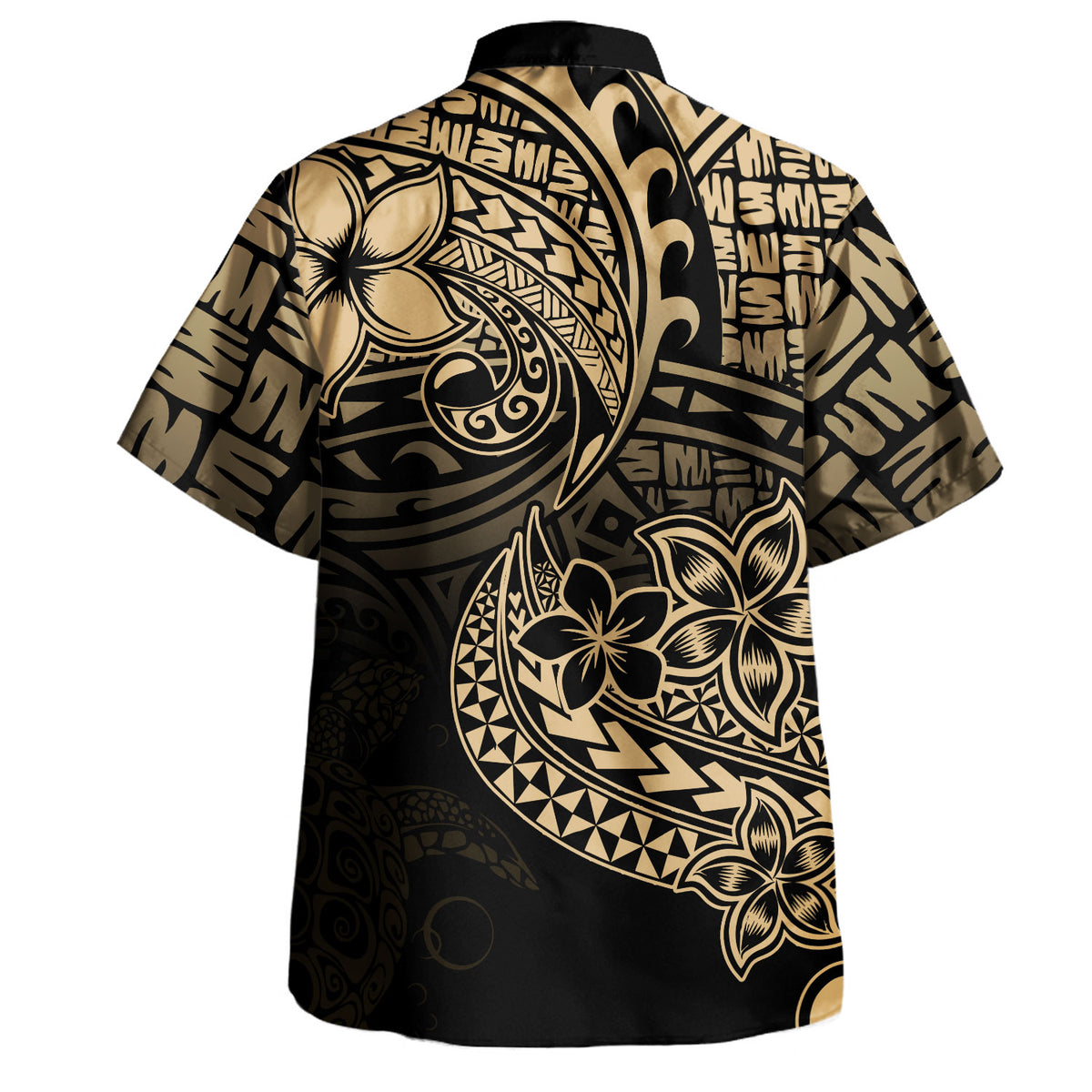 Hawaii Hawaiian Shirt Plumeria Honu Tribal Flow