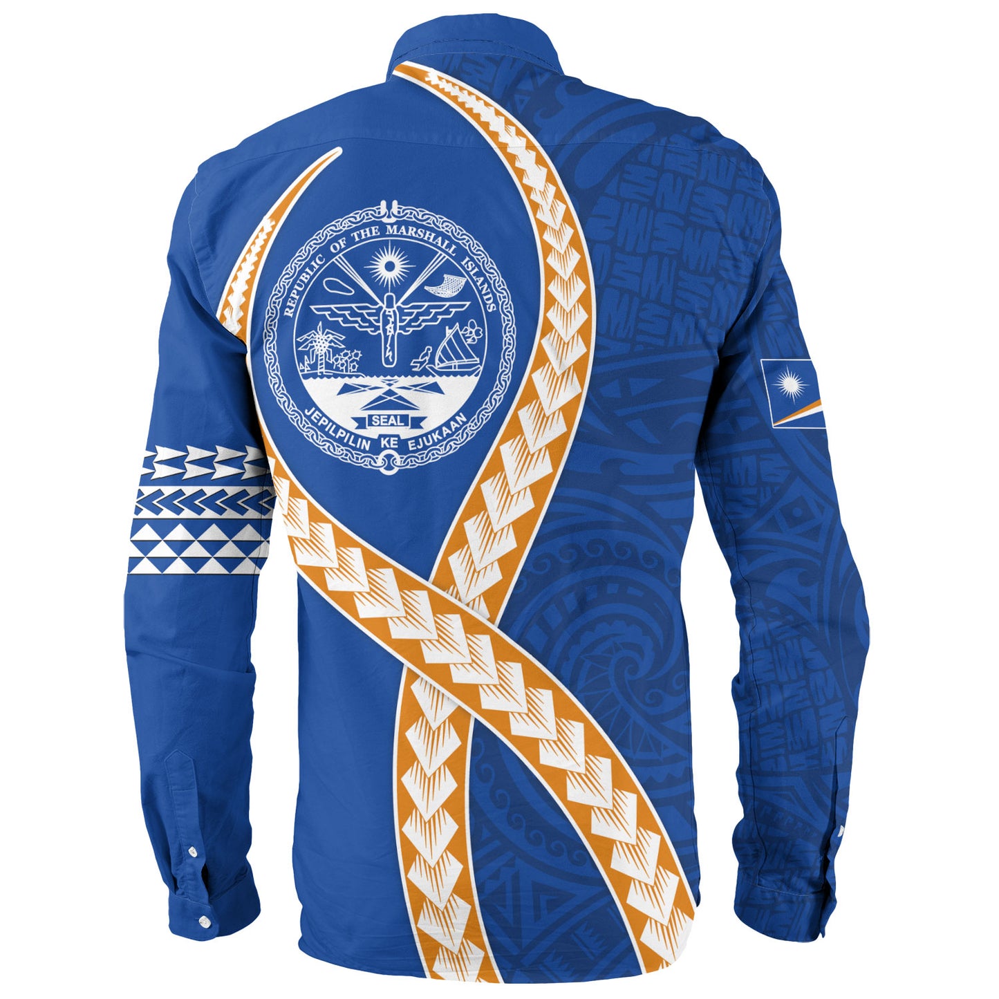 Marshall Islands Long Sleeve Shirt Tribal Polynesian In My Heart