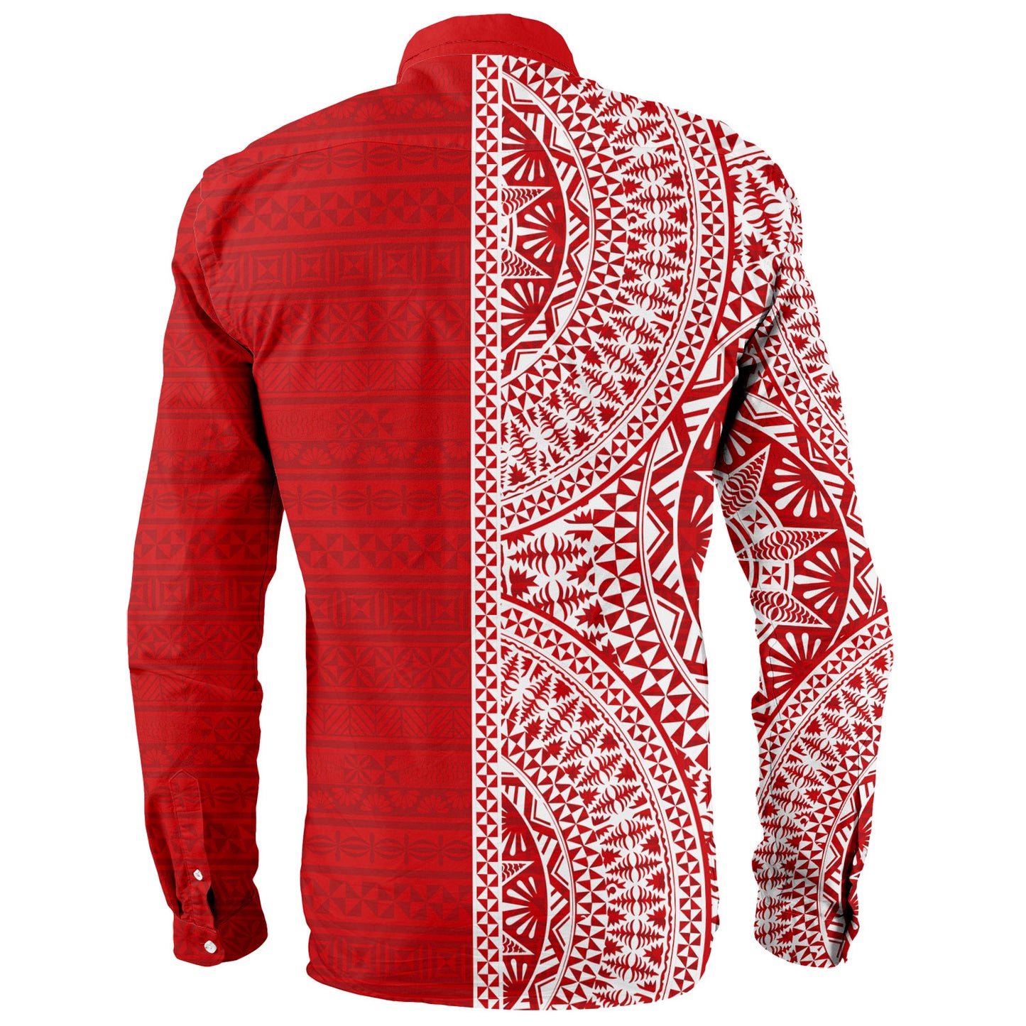 Tonga Long Sleeve Shirt Ngatu Traditional Half Concept Ver.1