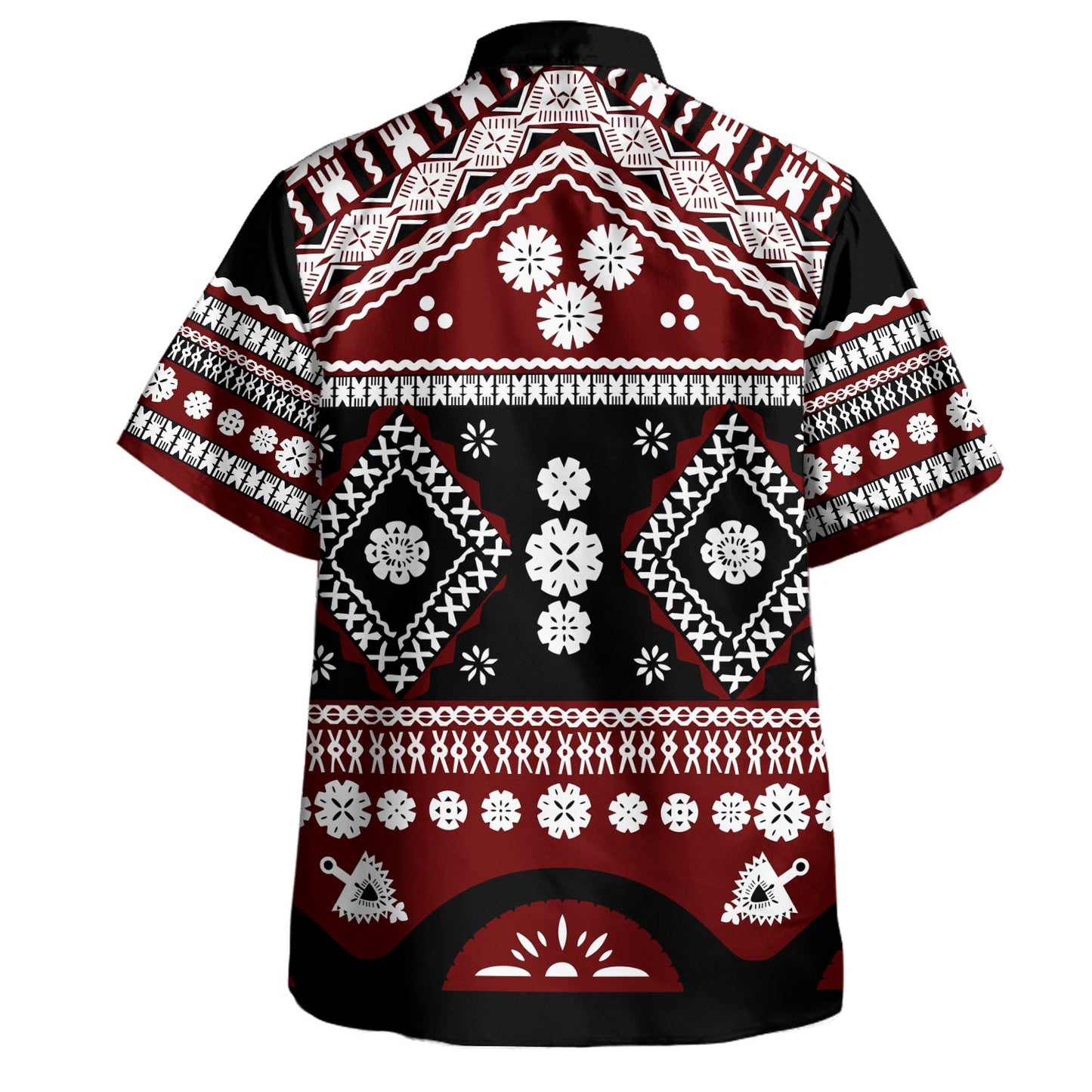 Fiji Combo Puletasi And Shirt Bula Masi Pattern Design Flower