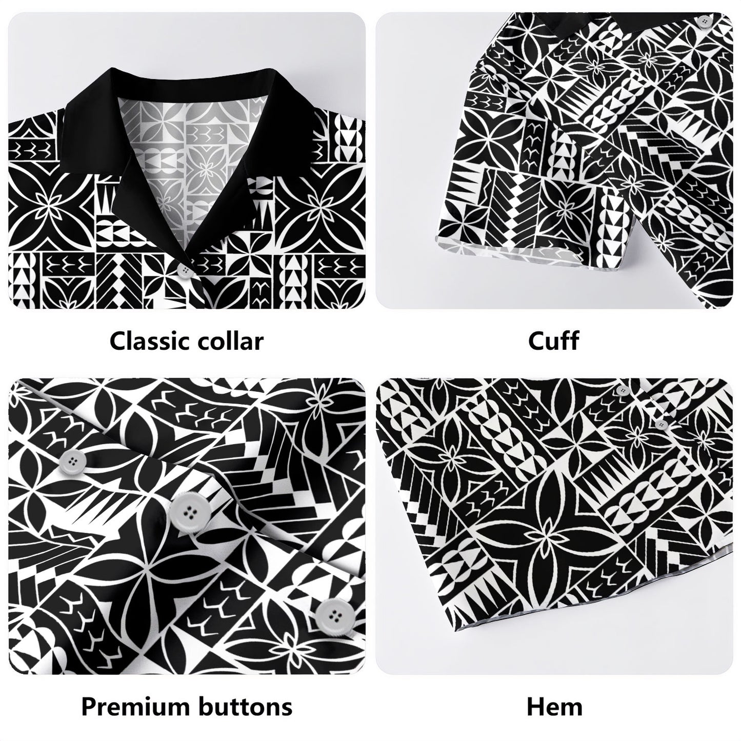 Samoa Hawaiian Shirt Siapo Design Tribal Pattern