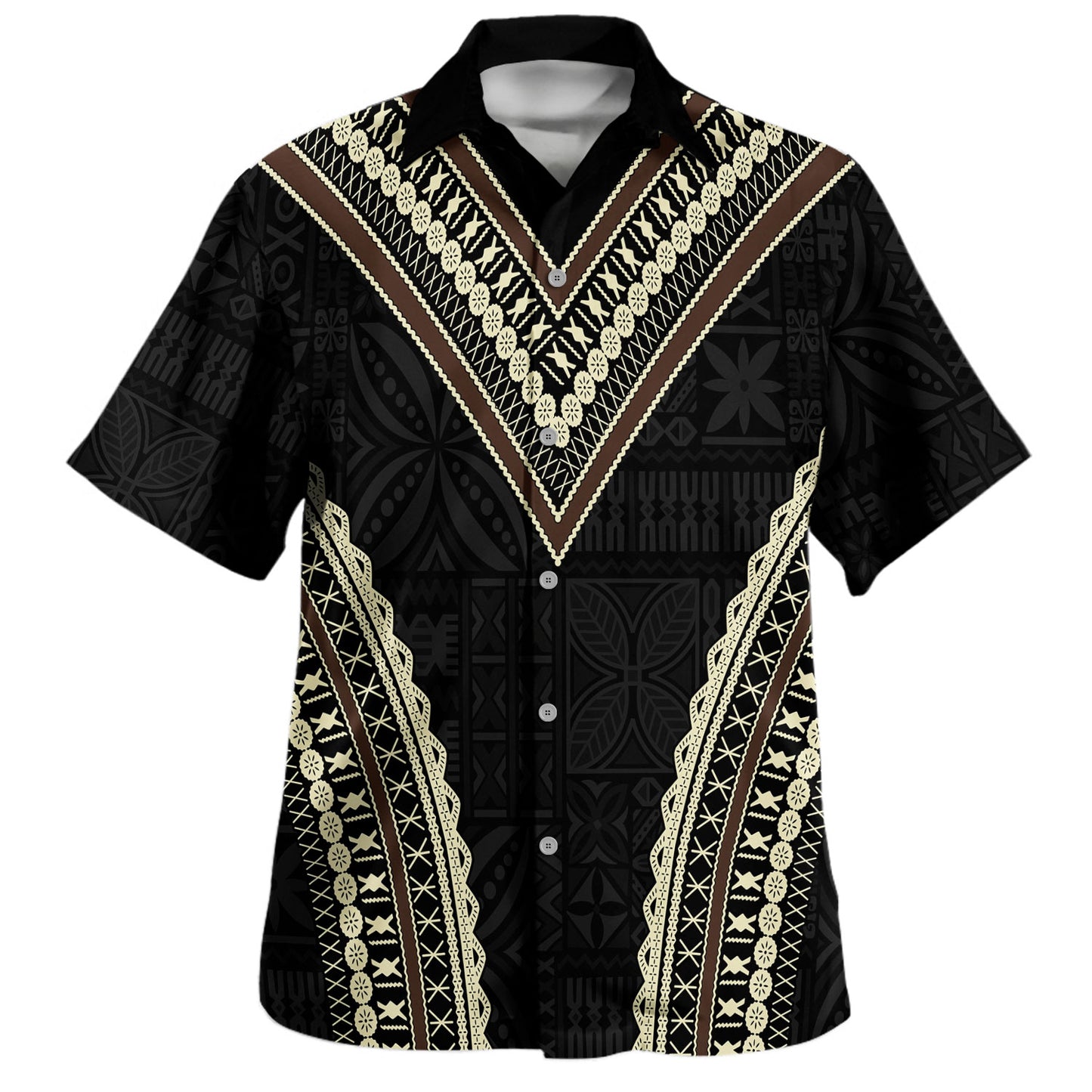 Fiji Hawaiian Shirt Vintage Tapa Style