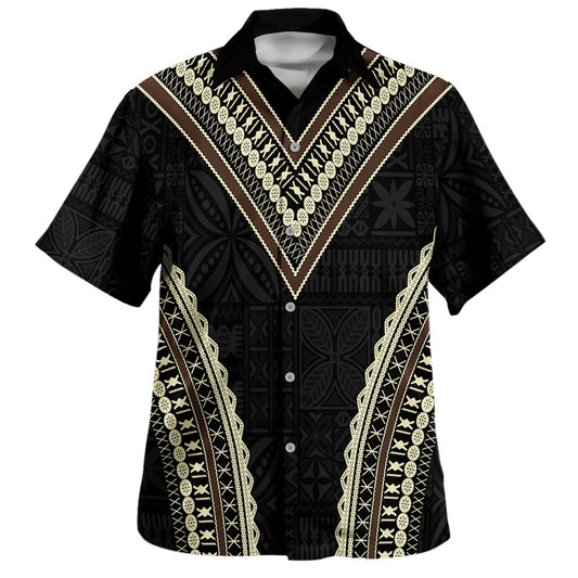 Fiji Hawaiian Shirt Vintage Tapa Style