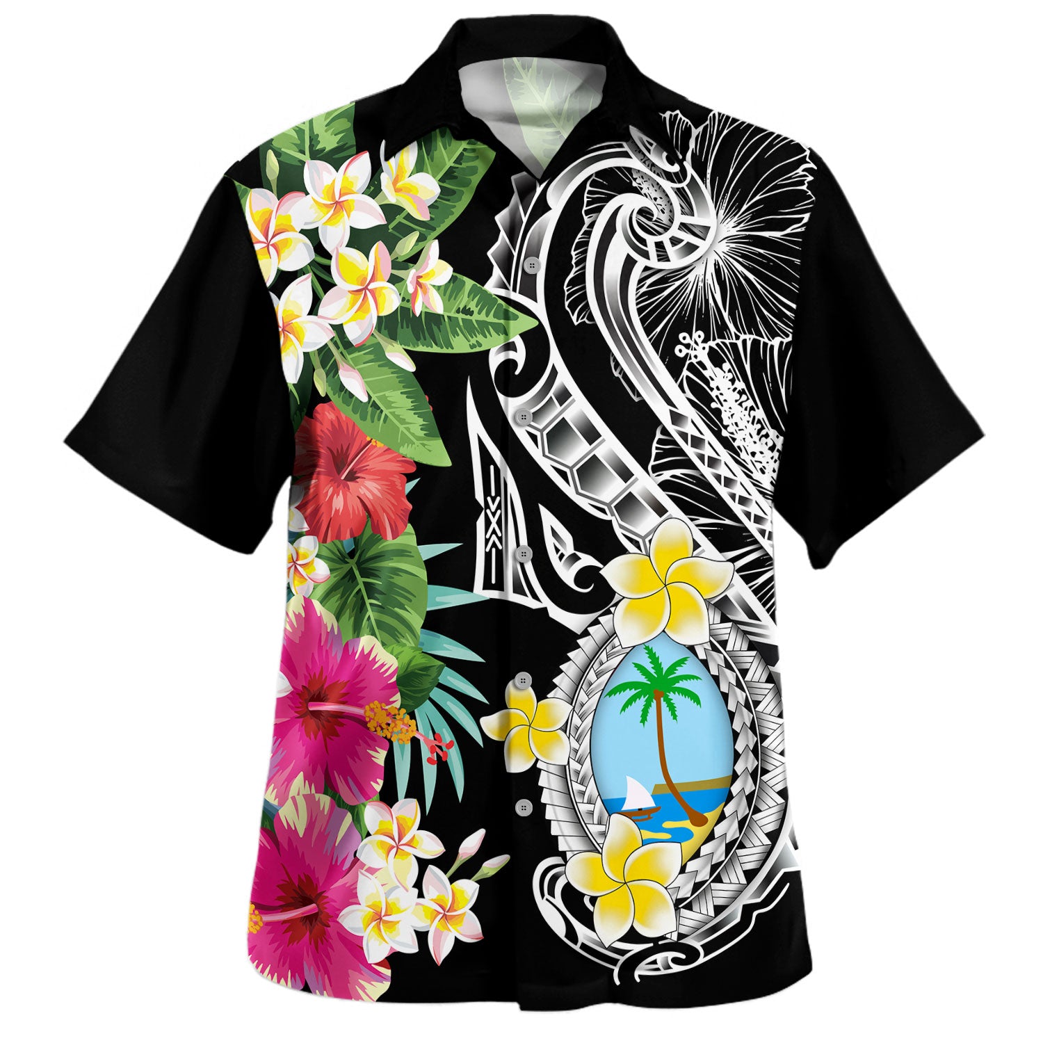 Guam Hawaiian Shirt Tropical Dawring Chamorro