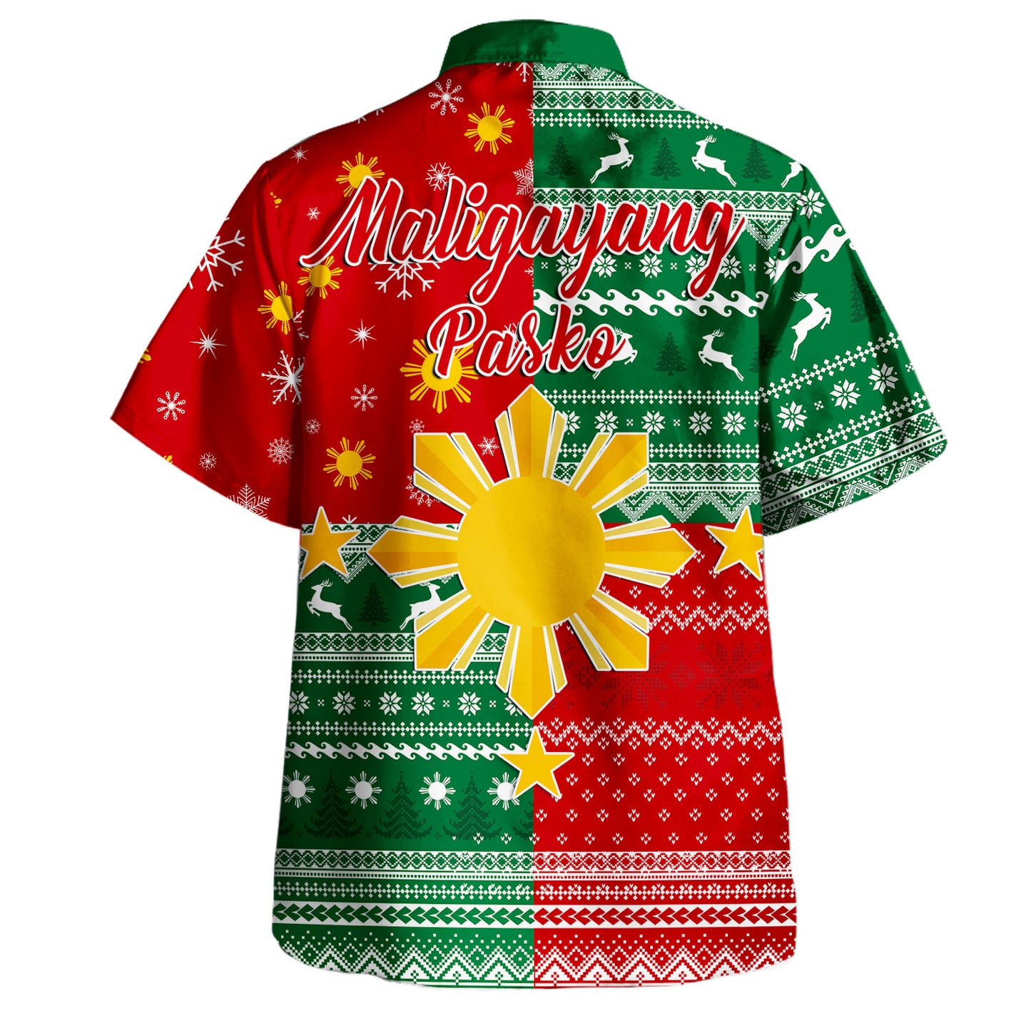 Philippines Filipinos Hawaiian Shirt Santa Christmas Pattern Sun Style