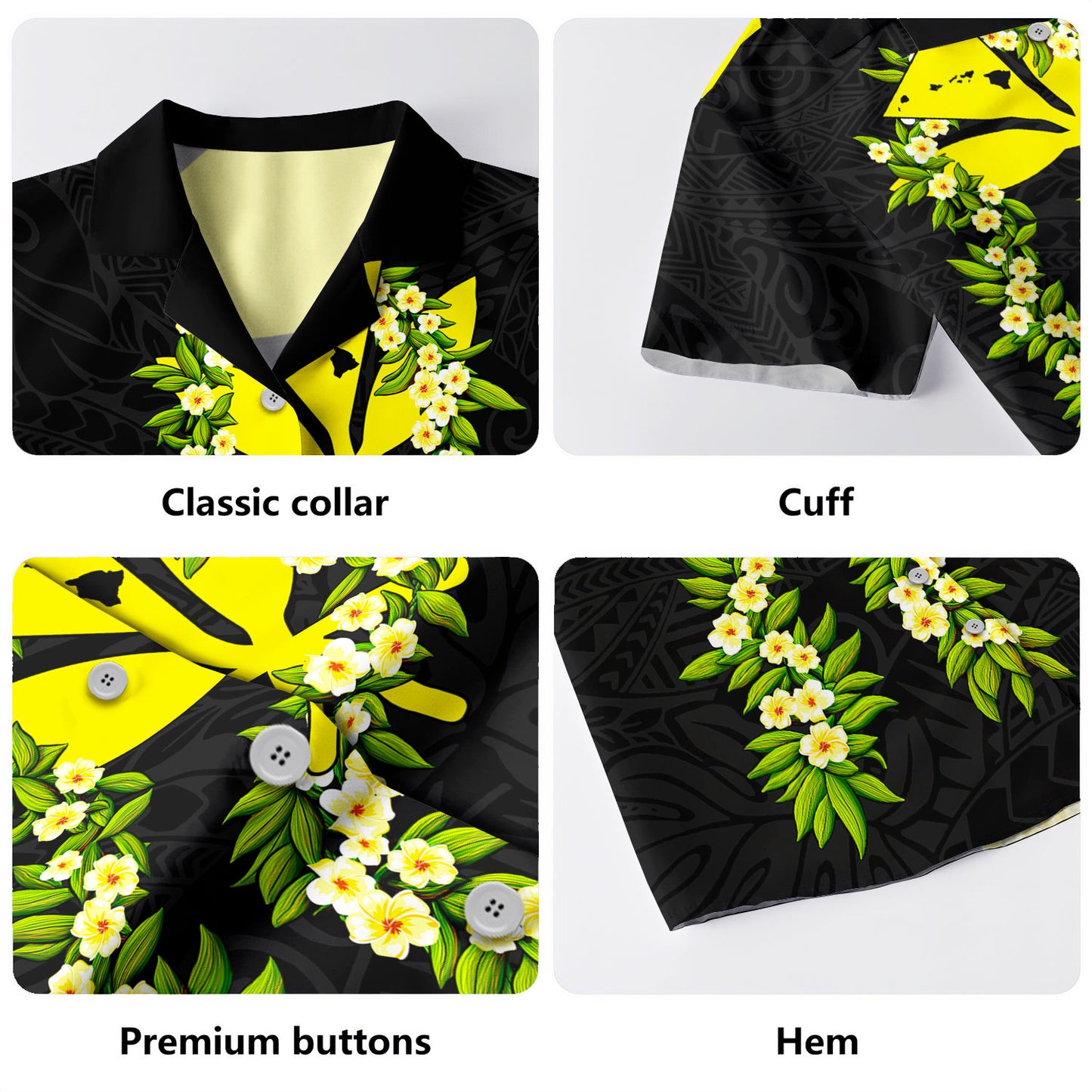 Hawaii Combo Dress And Shirt Tribal Leaf Ti Leaf Lei