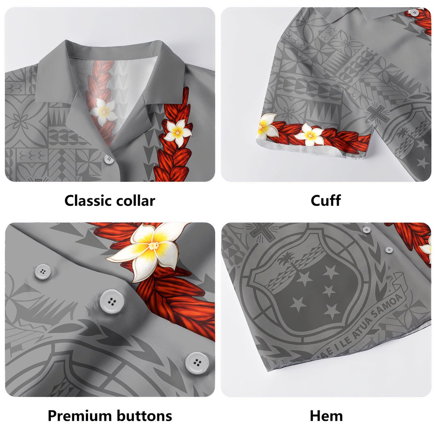 Samoa Hawaiian Shirt Ufalafa Tapa Siapo Pattern Island Style